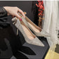 Bowknot Back Closed Toe Stiletto Heel Wedding Shoes