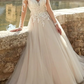 Lace Ball-Gown Long Sleeves Wedding Dresses With Romantic Tulle