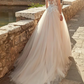 Lace Ball-Gown Long Sleeves Wedding Dresses With Romantic Tulle