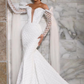 Mermaid V-Neck Long Sleeves Sweep Train Wedding Dress