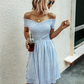 Fashion Short Sleeve Stripe Print Dress