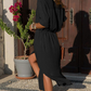 Long Sleeves Chiffon Shirt Maxi Dresses