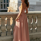 One-Shoulder Sleeveless Pleated Long Prom Dress