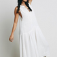 V-Neck Embroidered Sleeveless Bohemian Gypsy Beach Maxi Dress