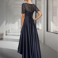 Navy Lace Patchwork Maxi Dress