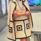 Faux Leather Color Block Coat