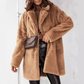 Turndown Collar Full Sleeves Long Coat