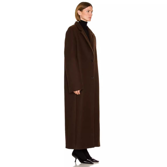 Casual Single-Breasted Long Coat