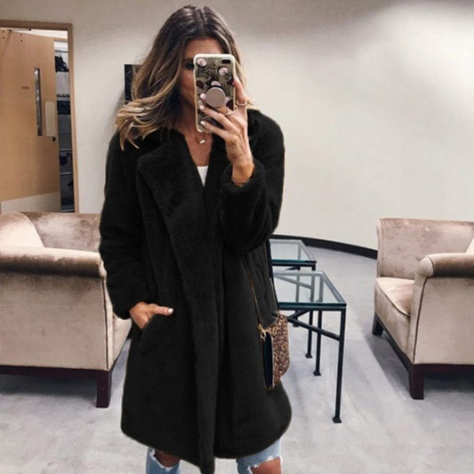 Faux Fur Long Sleeves Coat