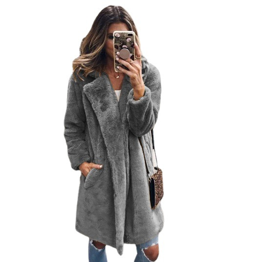 Faux Fur Long Sleeves Coat