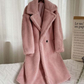 Faux Fur Lapel Long Sleeves Coat