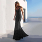 Mermaid Spaghetti Straps Sleeveless Lace Court Train Wedding Dress