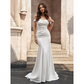 Mermaid Off-the-Shoulder Ruched Sleeveless Court Train Wedding Dress