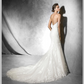 Mermaid Sweetheart Sleeveless Lace Applique Sweep Train Wedding Dress