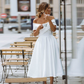 Vintage Off-the-shoulder Short Wedding Dress