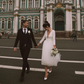 Vintage Summer Casual 3/4 Long Sleeve Wedding Dress