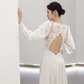 Elegant A-Line Long Sleeve Wedding Dress