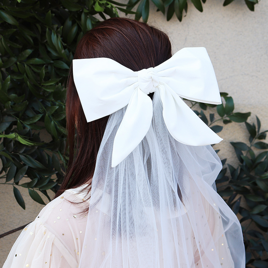 Ribbon Bow Veil