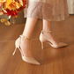 Perfect Bridal Pointed Toe Adjustable Ankle Strap Court Shoes