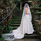 Perfect Bridal Double Tier Cut Edge Veil With Hair Comb