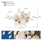 Gold and White Forest Style Bridal Hair Comb