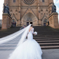 Trumpet White Sweetheart Off Shoulder Tulle Long Sleeves Wedding Dress