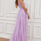 A Line Spaghetti Straps Prom Dress with Appliques