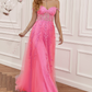 A Line Spaghetti Straps Prom Dress with Appliques