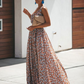 V-Neck Sleeveless Split Floral Maxi Dress