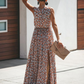 V-Neck Sleeveless Split Floral Maxi Dress