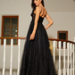 Princess Applique Spaghetti Straps Sleeveless Floor-Length Dress